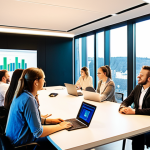 **

`A brightly lit office space in Luxembourg. Modern design with large windows showcasing the city skyline. Diverse team collaborating on laptops and discussing ideas around a table. A graph on a nearby screen shows upward growth. Emphasis on innovation, collaboration, and Luxembourgish success. Soft, professional lighting. Clean, sharp focus.`

**